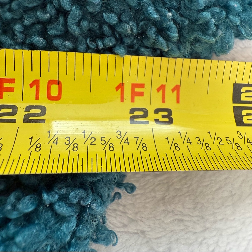 Fabletics Teal Malia Polar Fleece Pullover Textured Fuzzy Crew Neck - Picture 9 of 11